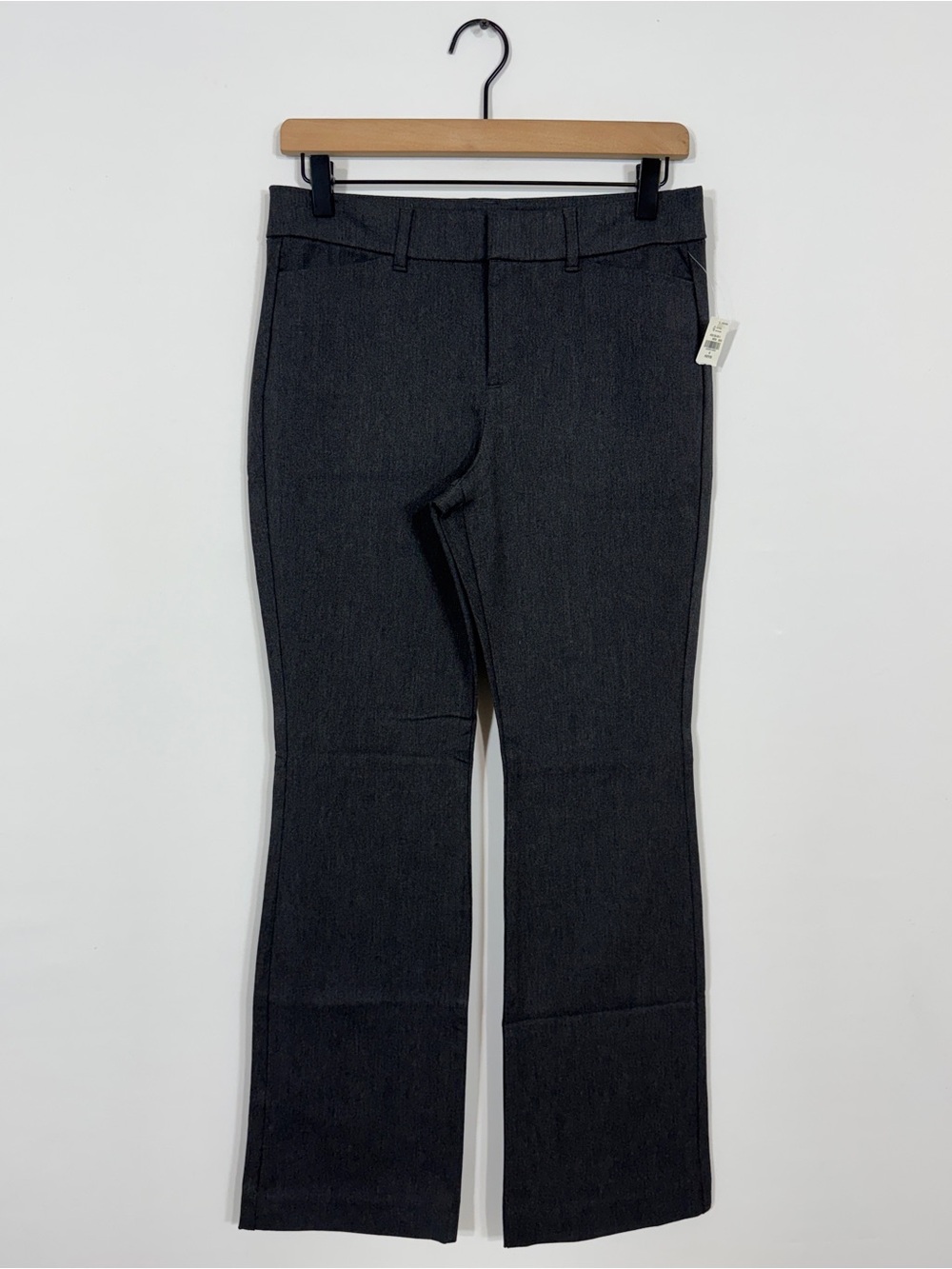 WP71 {Old Navy} "High Rise Pixie Flare" Petite Gray Ponte Stretch Pants
